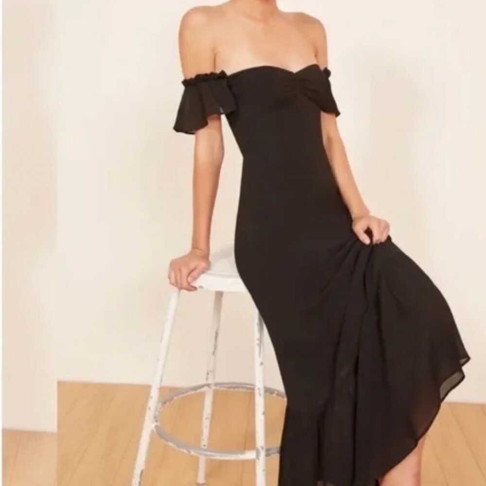NWOT - Reformation Butterfly Dress - Black Size 4